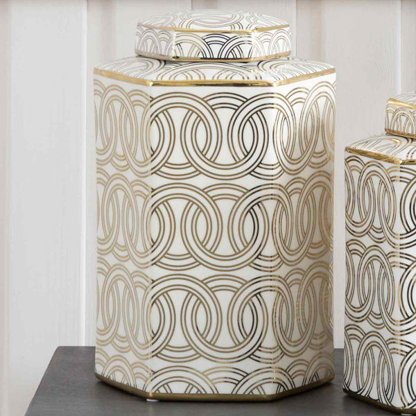 Fairmont Park Bujanov Textured Ginger Jar for Living Room Furniture